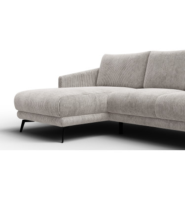 Ecksofa 3-Sitzer links VILT, perlweiß