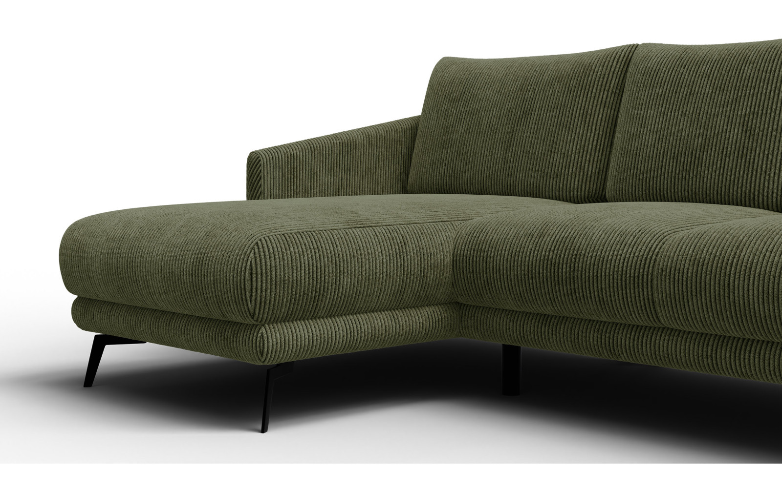 Ecksofa 3-Sitzer links VILT, olive