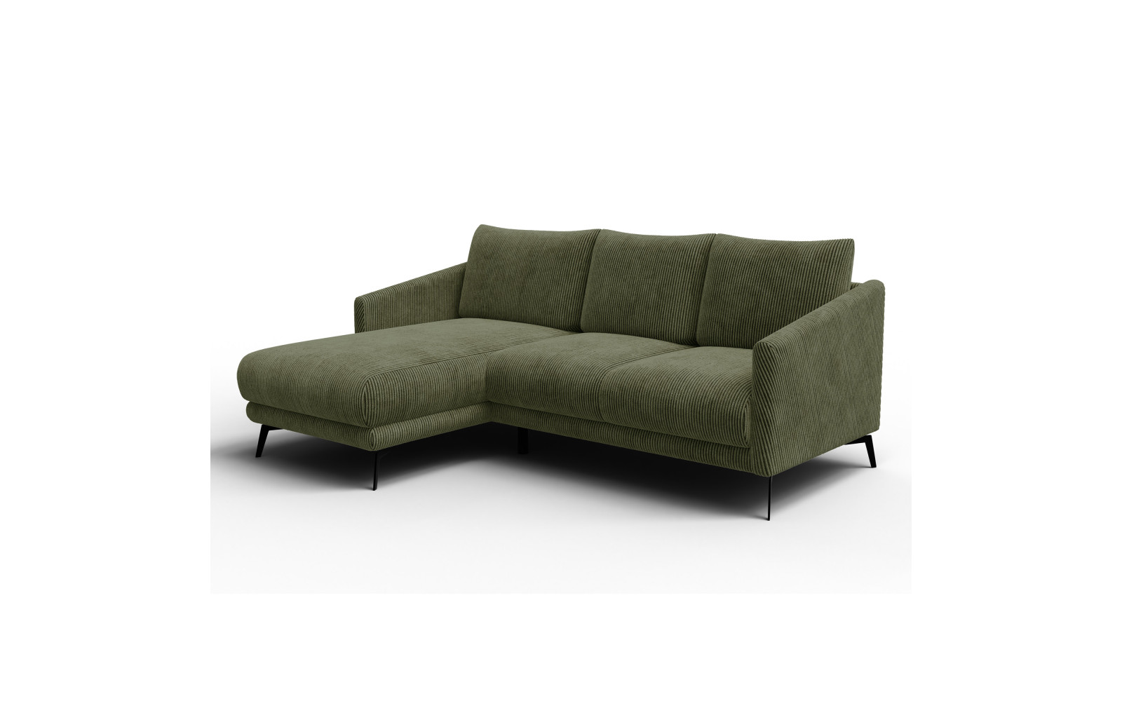 Ecksofa 3-Sitzer links VILT, olive