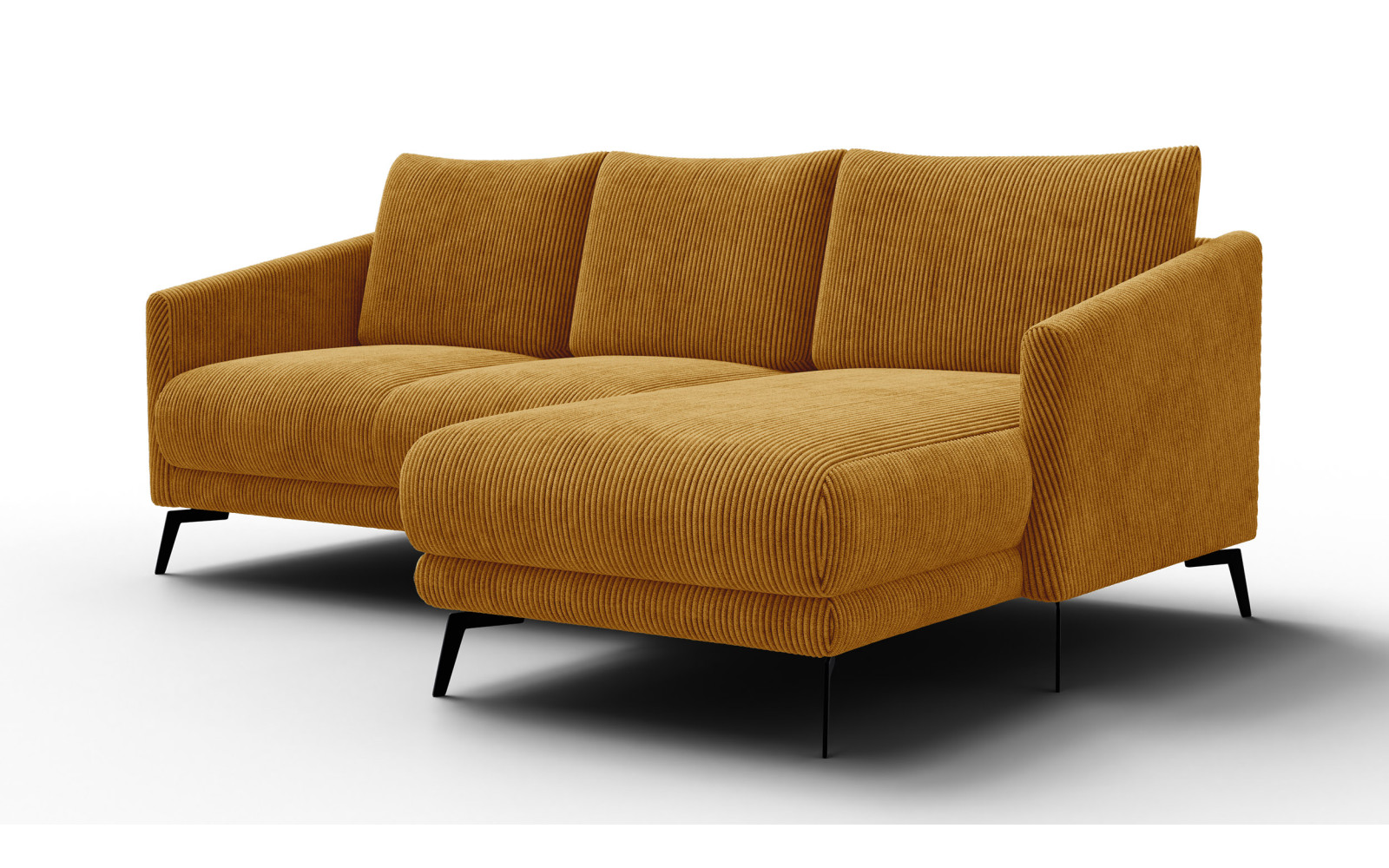 Ecksofa 3-Sitzer rechts VILT, safran