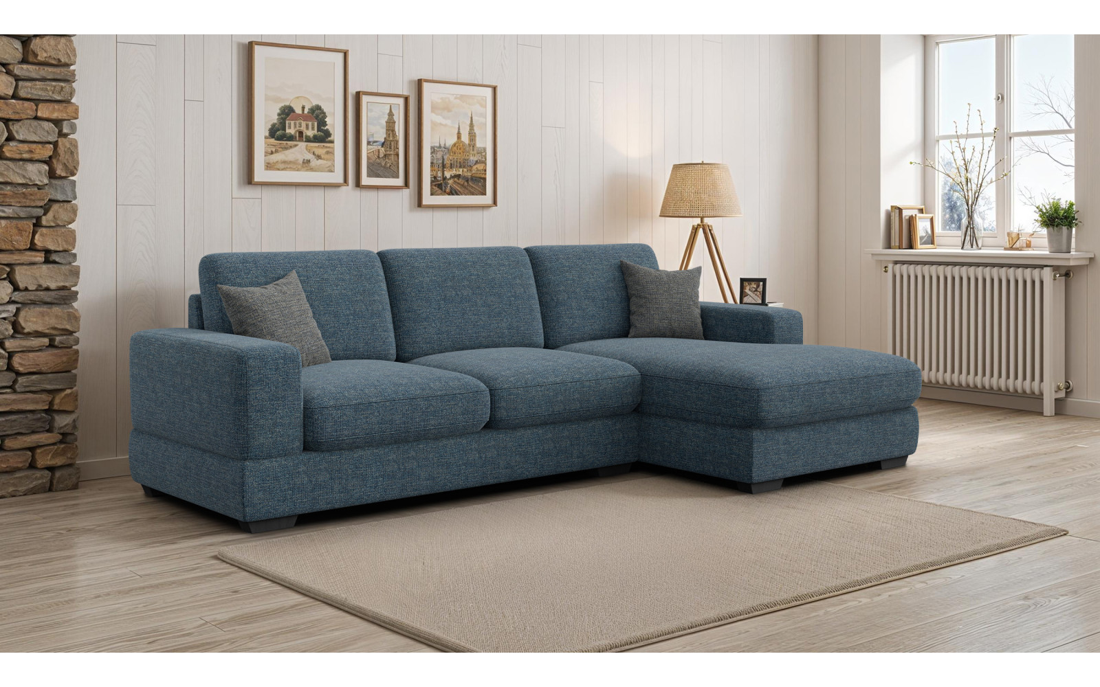 Ecksofa 4-Sitzer rechts OTTO, marineblau