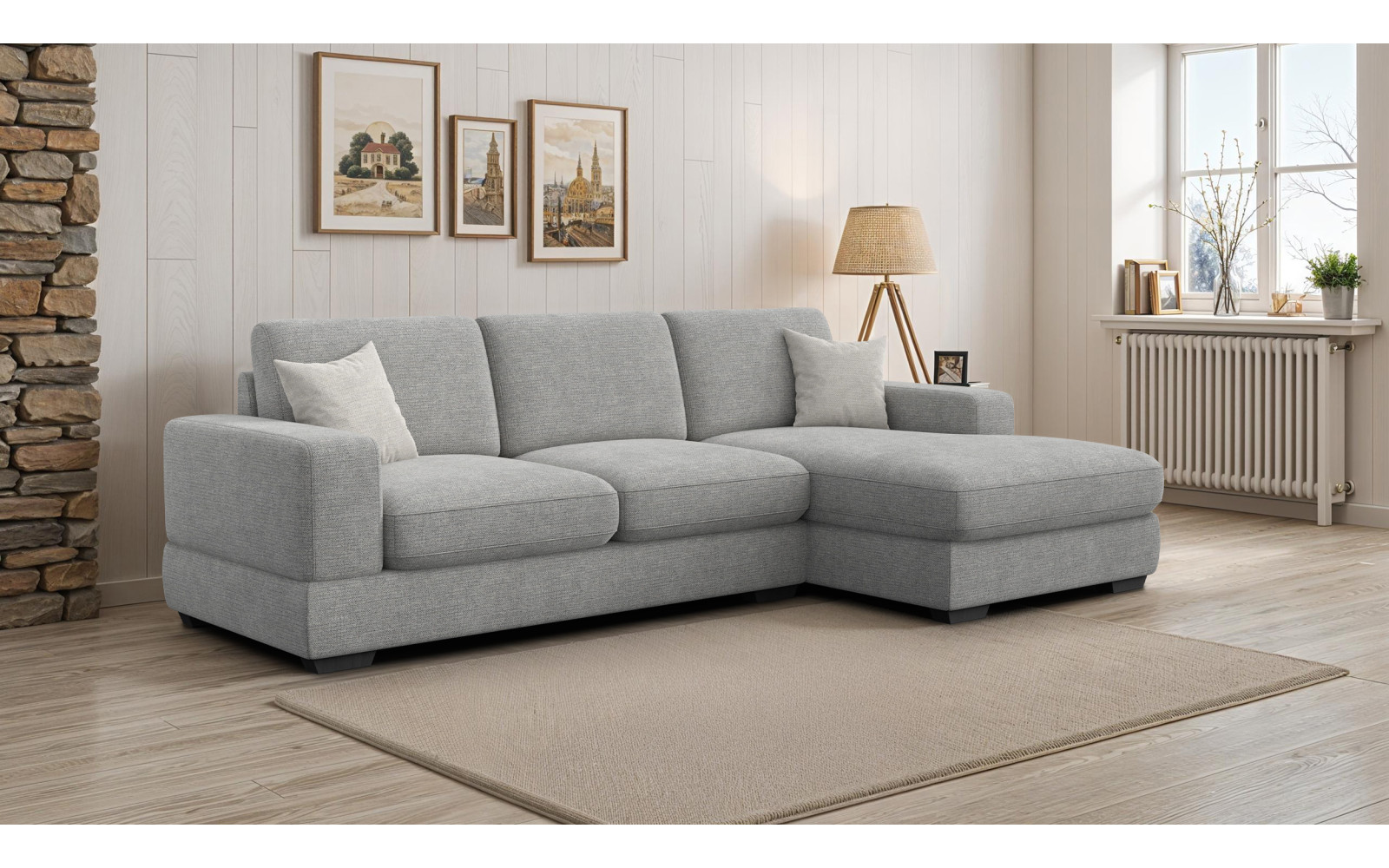 Ecksofa 4-Sitzer rechts OTTO, grau