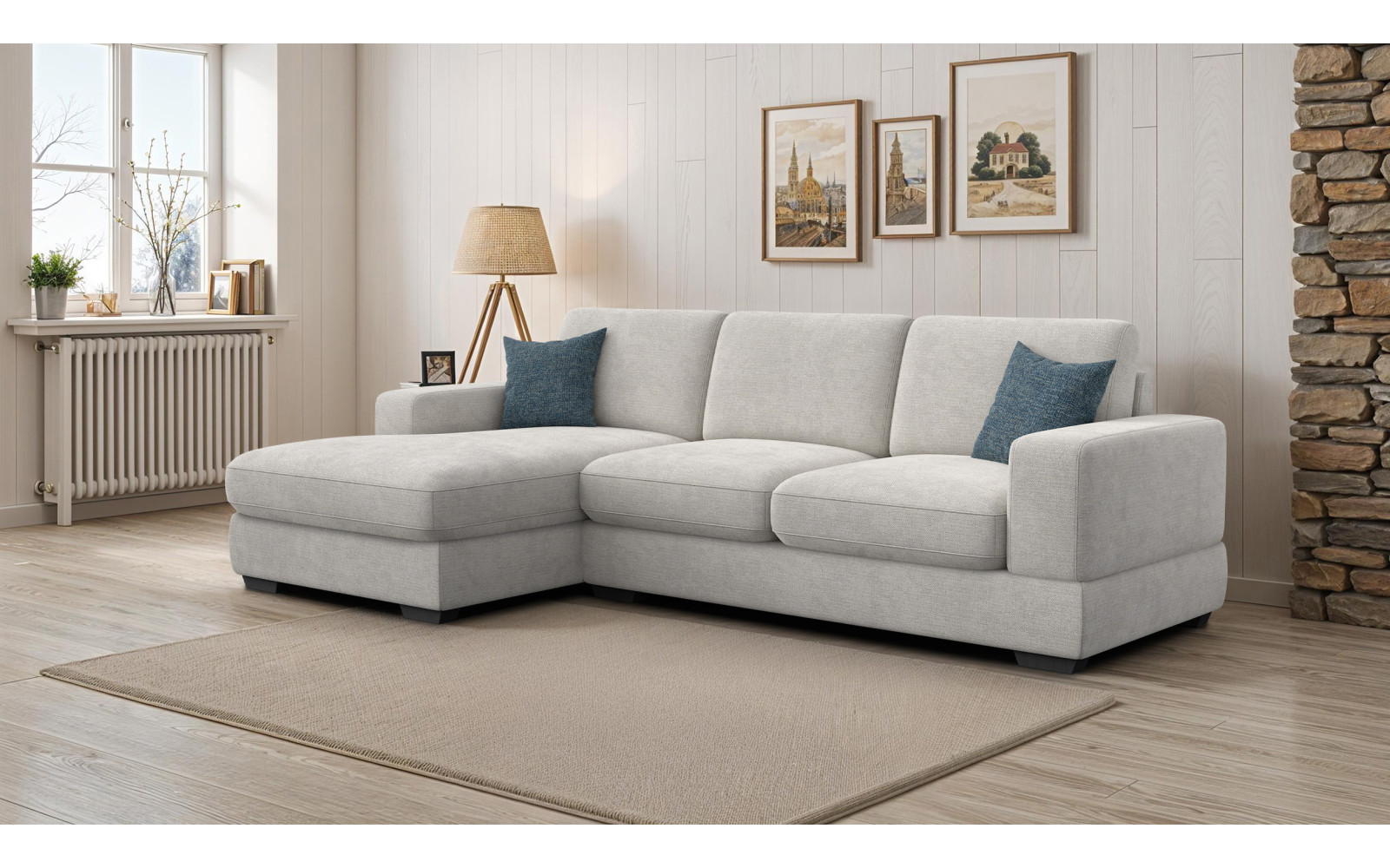 Ecksofa 4-Sitzer links OTTO, creme