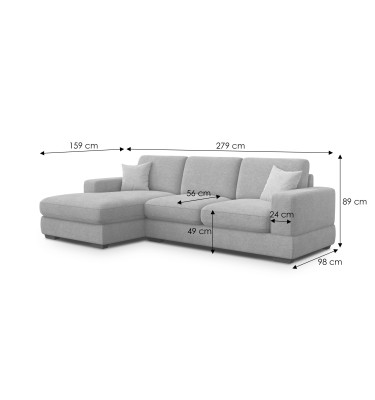 Ecksofa 4-Sitzer links OTTO, taupe