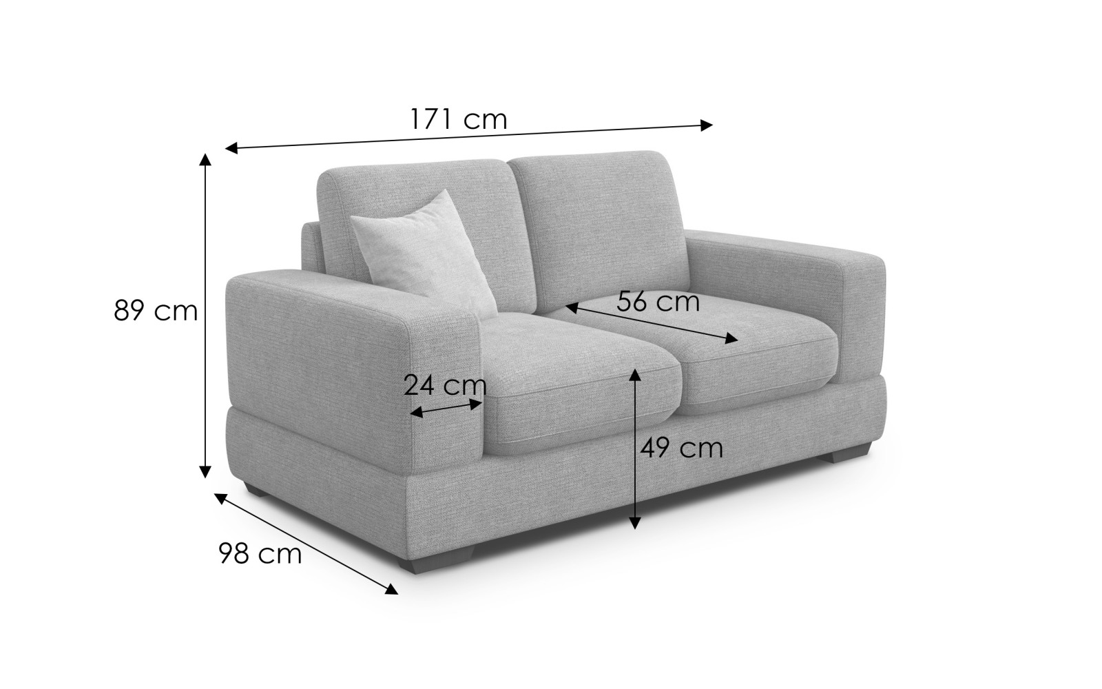 Sofa 2-Sitzer OTTO, marineblau