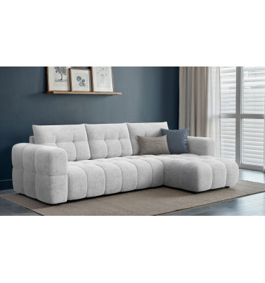 CLOUDI Ecksofa 4-Sitzer rechts, hellgrau