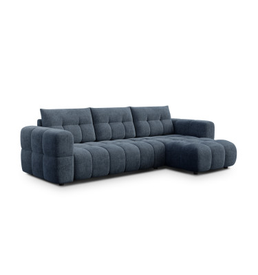 CLOUDI Ecksofa 4-Sitzer rechts, marineblau