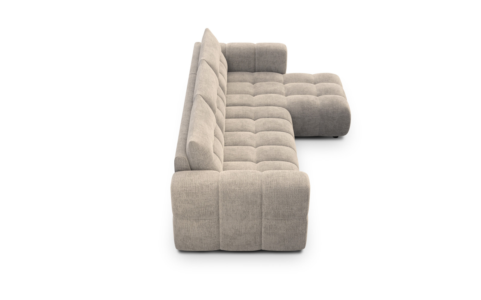 CLOUDI Ecksofa 4-Sitzer rechts, beige