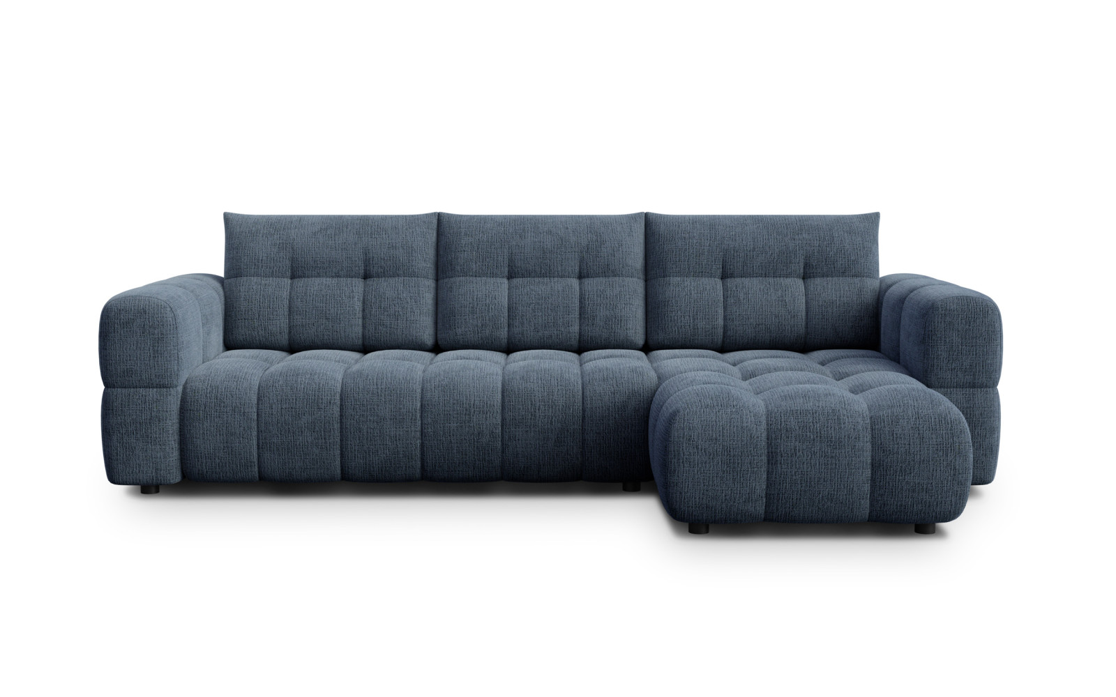CLOUDI Ecksofa 4-Sitzer rechts, marineblau