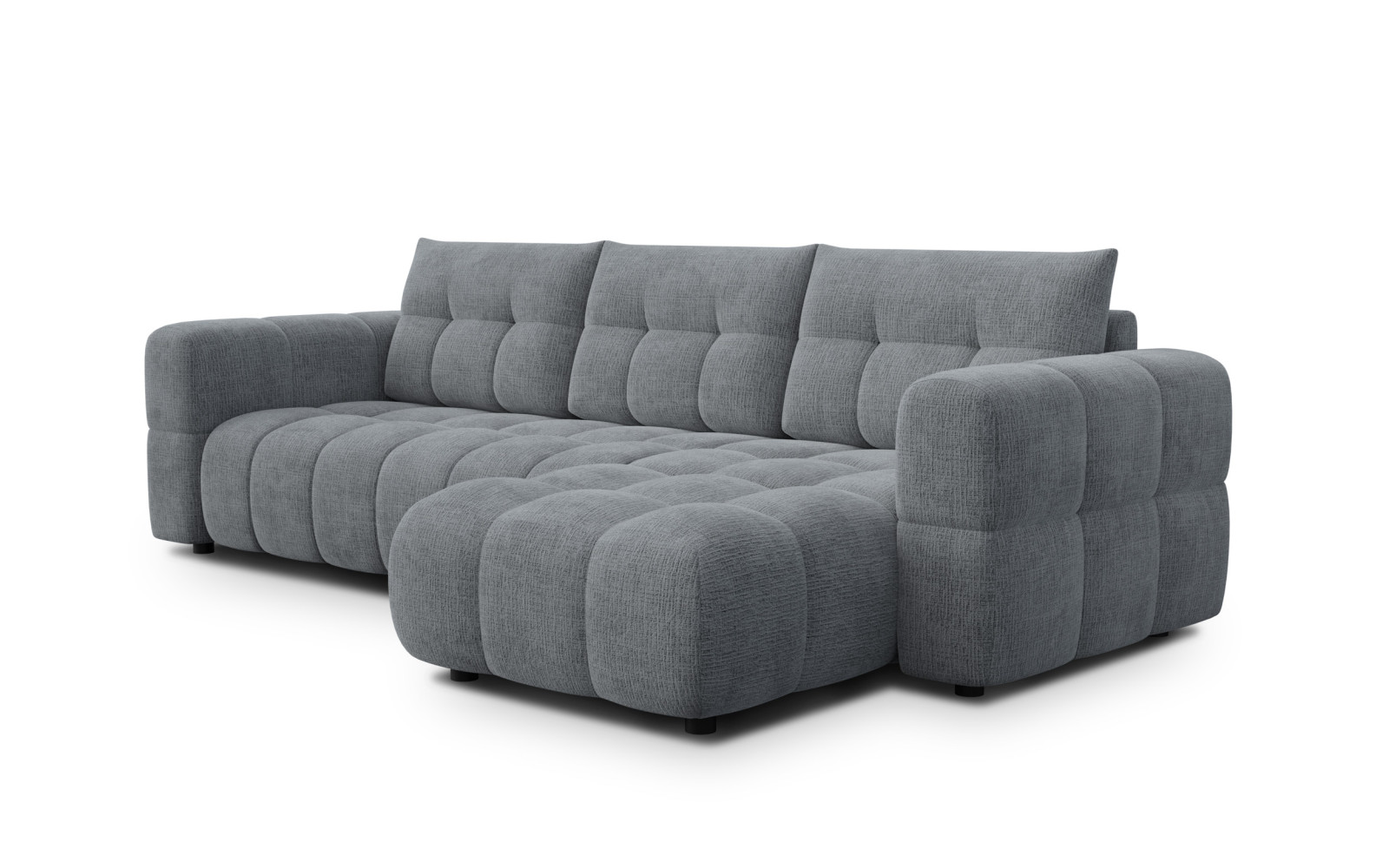 CLOUDI Ecksofa 4-Sitzer rechts, dunkelgrau