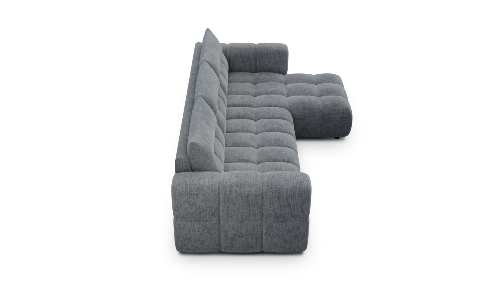 CLOUDI Ecksofa 4-Sitzer rechts, dunkelgrau