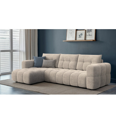 CLOUDI Ecksofa 4-Sitzer links, beige