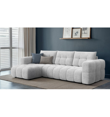 CLOUDI Ecksofa 4-Sitzer links, hellgrau