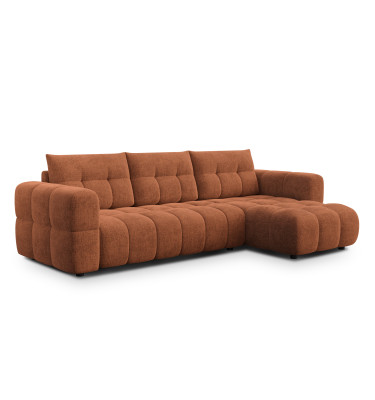 CLOUDI Ecksofa 4-Sitzer rechts, rostrot