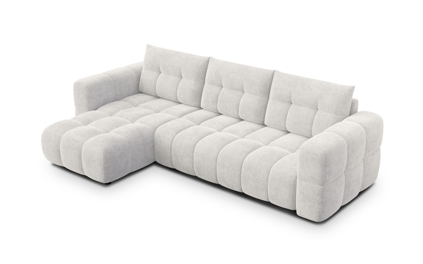 CLOUDI Ecksofa 4-Sitzer links, creme