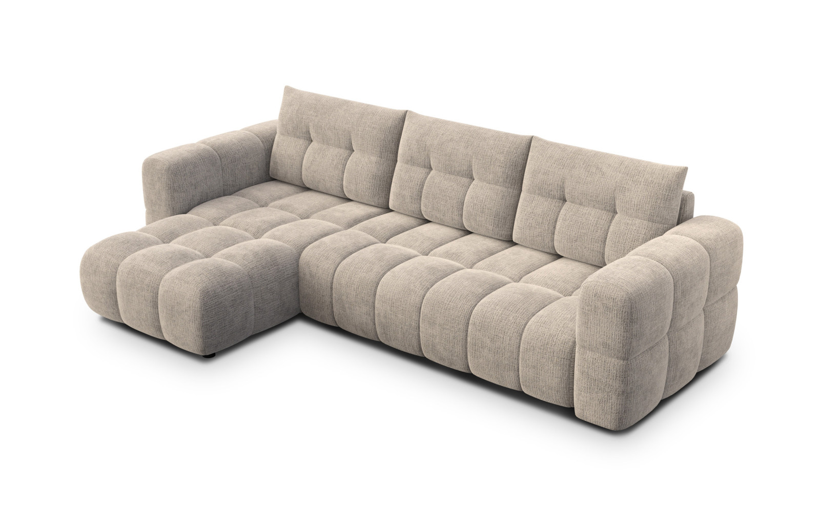 CLOUDI Ecksofa 4-Sitzer links, beige