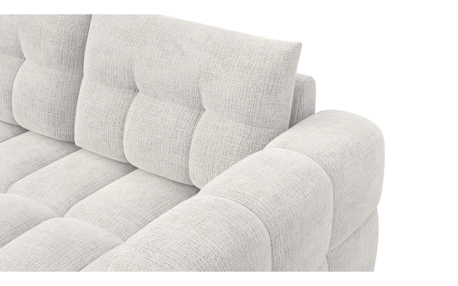 CLOUDI Ecksofa 4-Sitzer links, creme