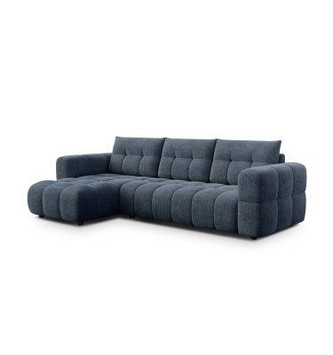 CLOUDI Ecksofa 4-Sitzer links, marineblau