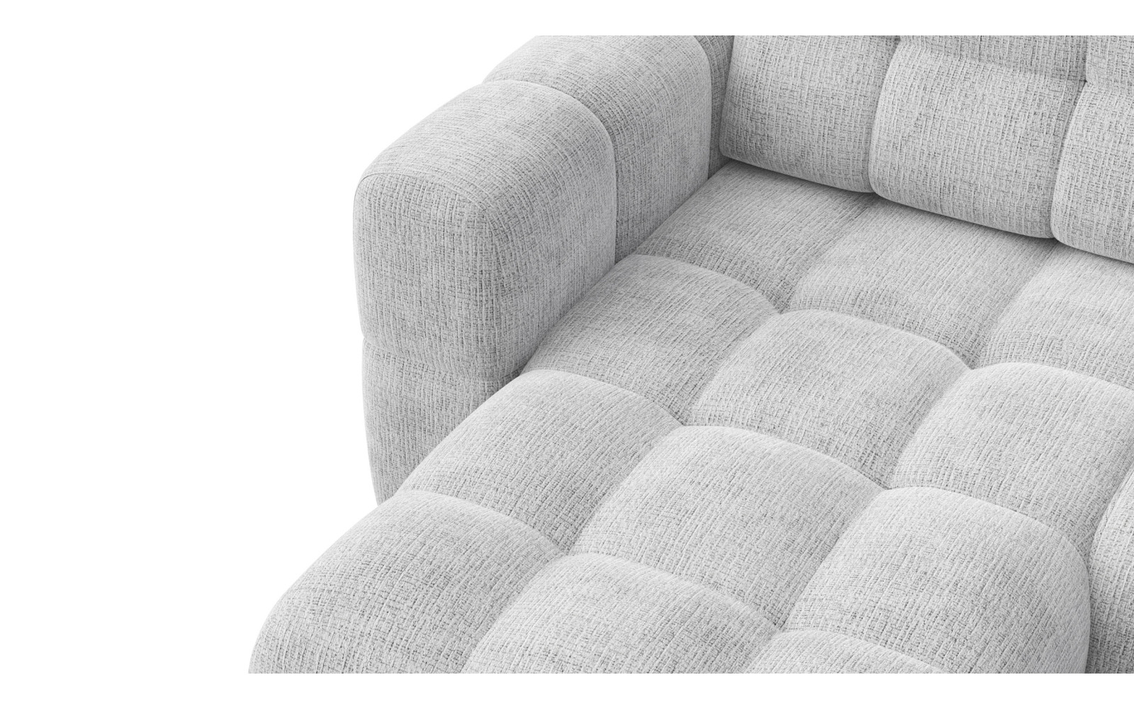 CLOUDI Ecksofa 4-Sitzer links, hellgrau