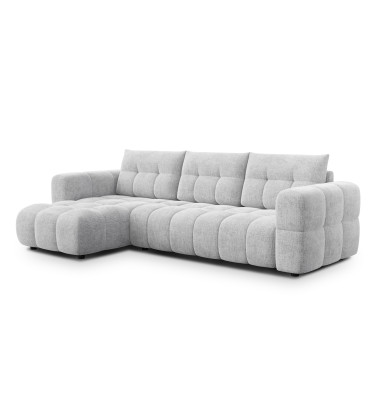 CLOUDI Ecksofa 4-Sitzer links, hellgrau