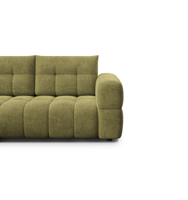 CLOUDI Ecksofa 4-Sitzer links, olivgrün