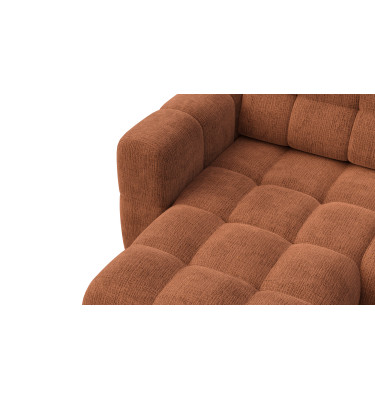 CLOUDI Ecksofa 4-Sitzer links, rostrot
