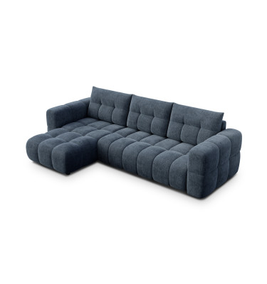 CLOUDI Ecksofa 4-Sitzer links, marineblau