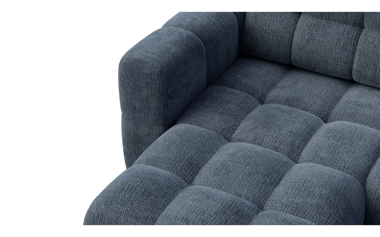 CLOUDI Ecksofa 4-Sitzer links, marineblau