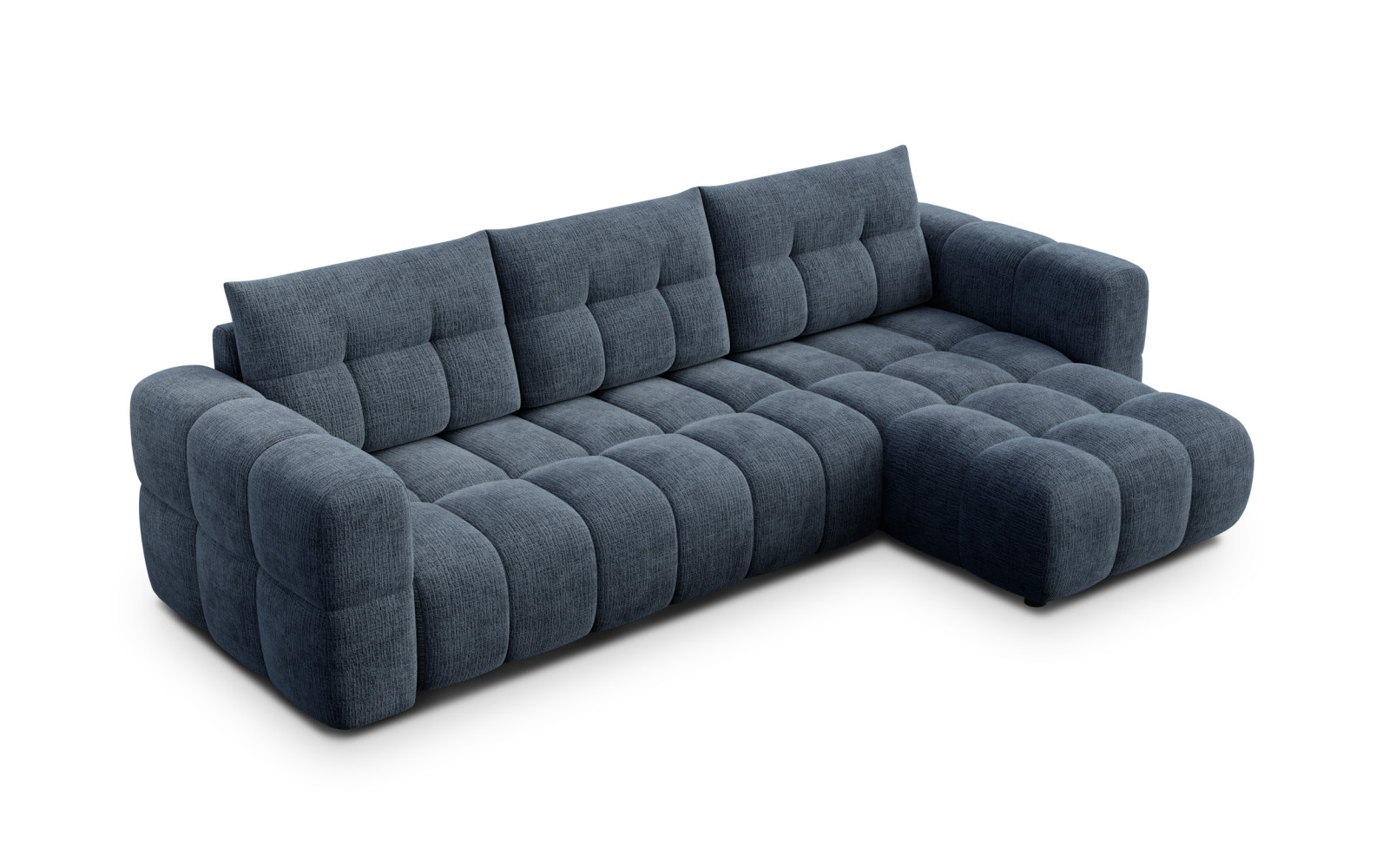 CLOUDI Ecksofa 4-Sitzer rechts, marineblau
