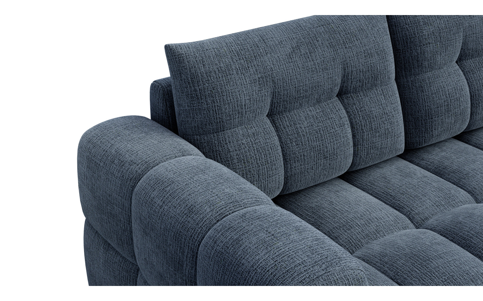 CLOUDI Ecksofa 4-Sitzer rechts, marineblau