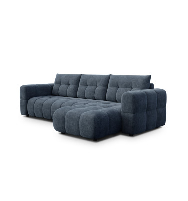 CLOUDI Ecksofa 4-Sitzer rechts, marineblau