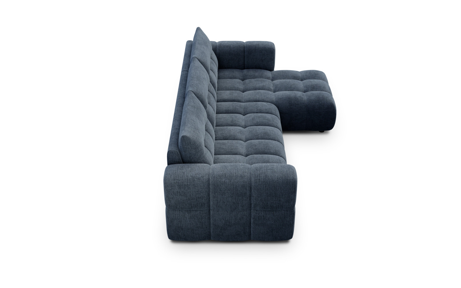 CLOUDI Ecksofa 4-Sitzer rechts, marineblau