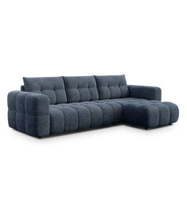 CLOUDI Ecksofa 4-Sitzer rechts, marineblau