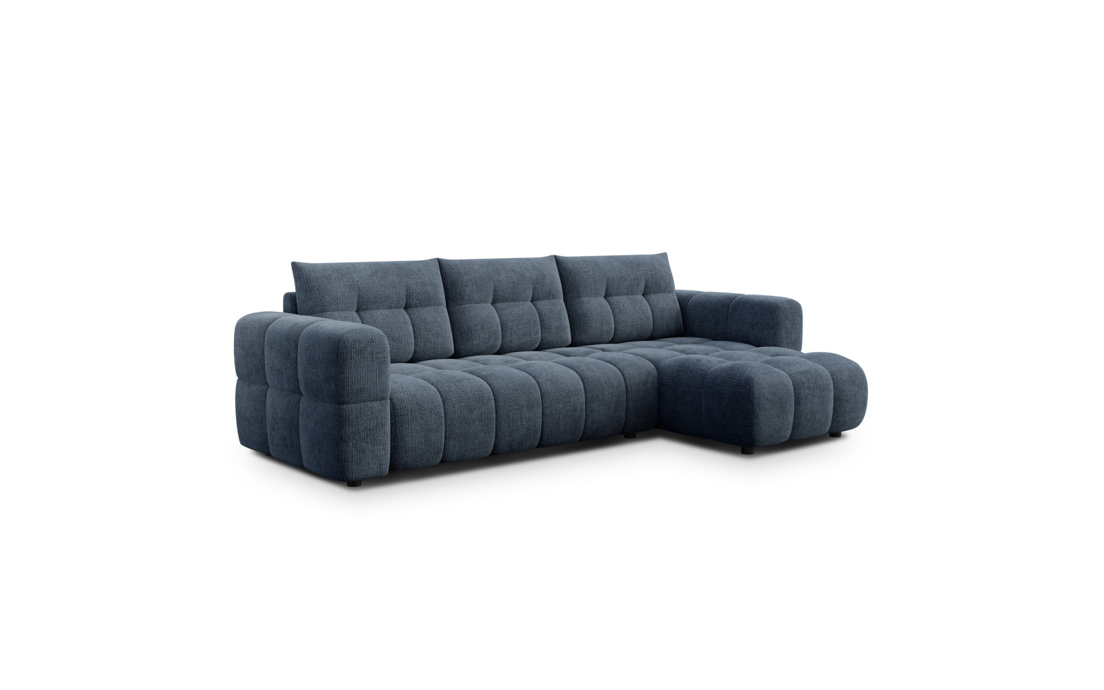 CLOUDI Ecksofa 4-Sitzer rechts, marineblau