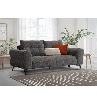 Sofa 3-Sitzer SALVINI, dunkelgrau