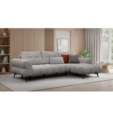 Ecksofa 4-Sitzer SALVINI, platingrau