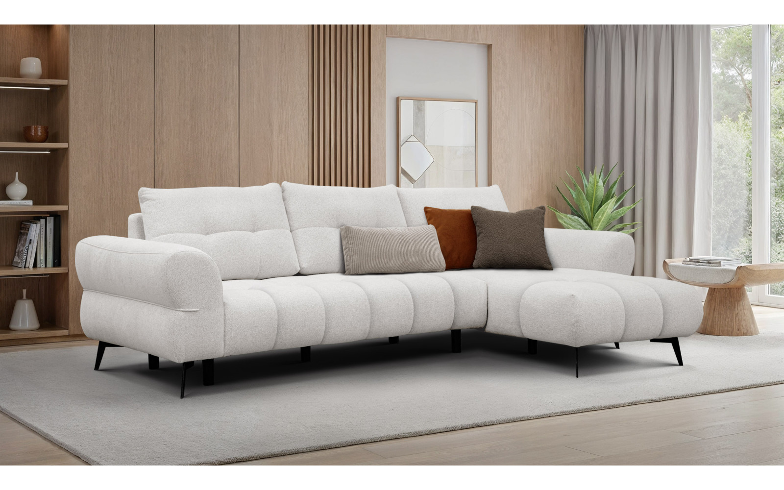 Ecksofa 4-Sitzer SALVINI, ecru