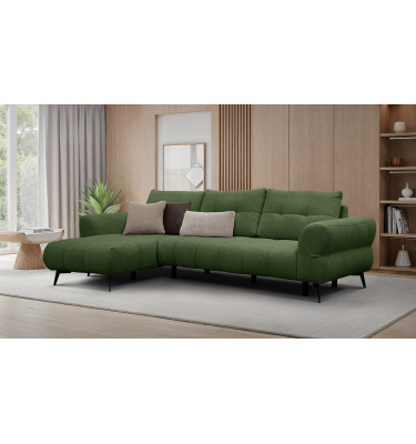 Ecksofa 4-Sitzer SALVINI, dunkelgrün