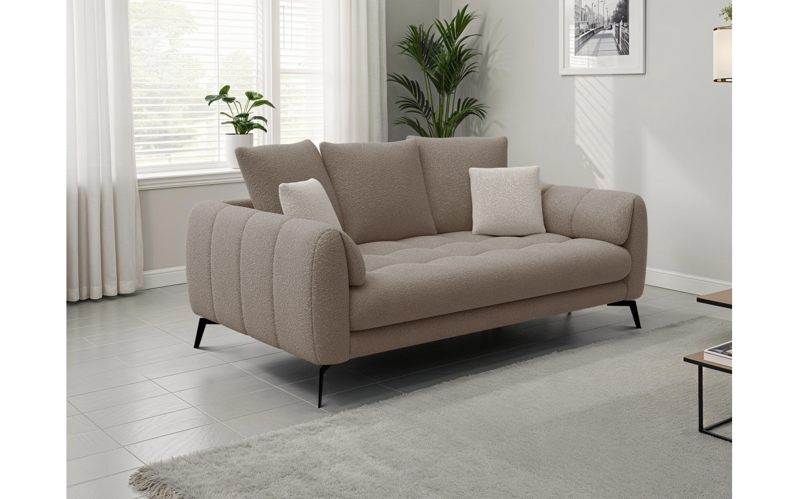 Sofa 2,5-Sitzer CALME, creme