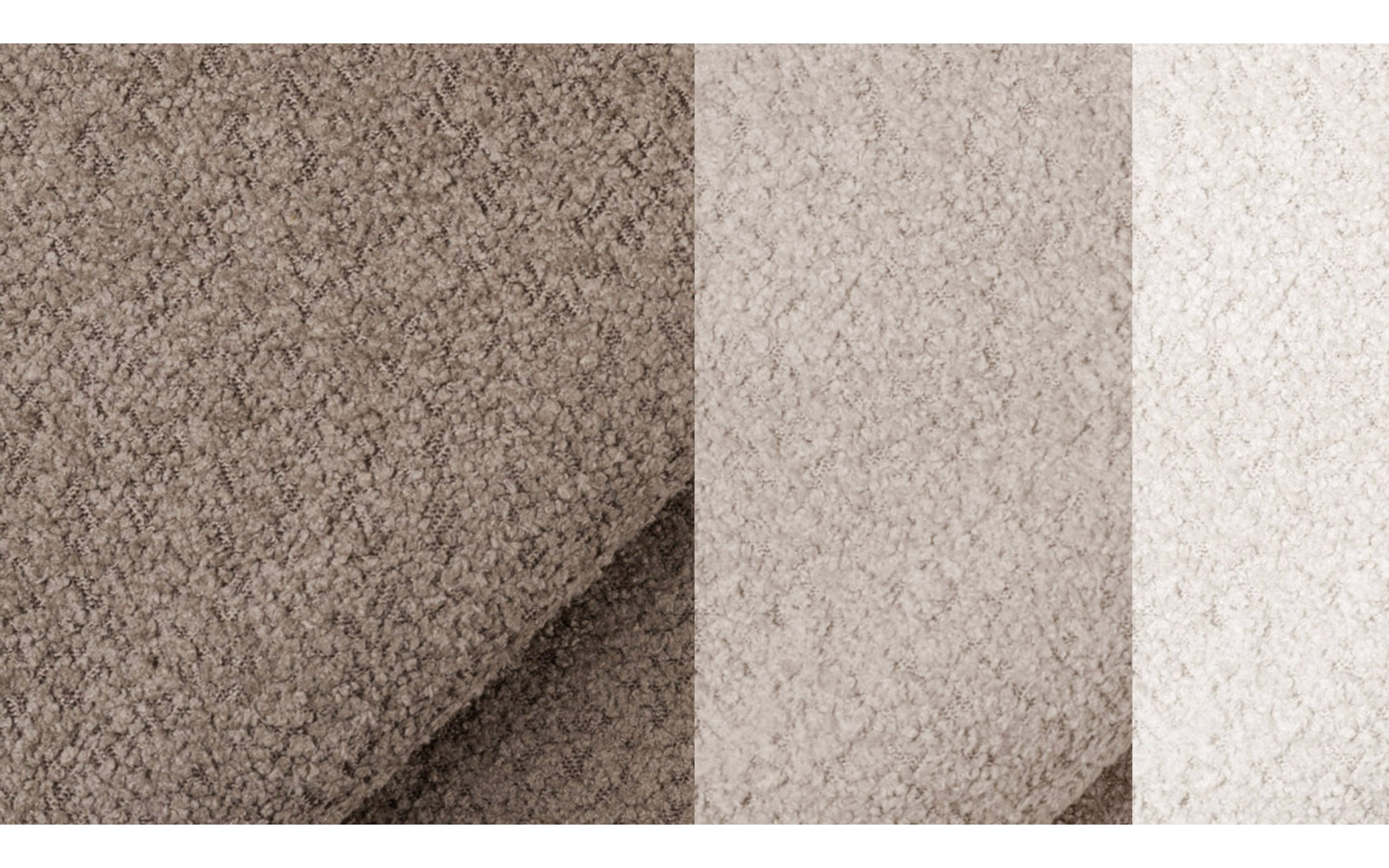 Sofa 2,5-Sitzer CALME, beige und écru