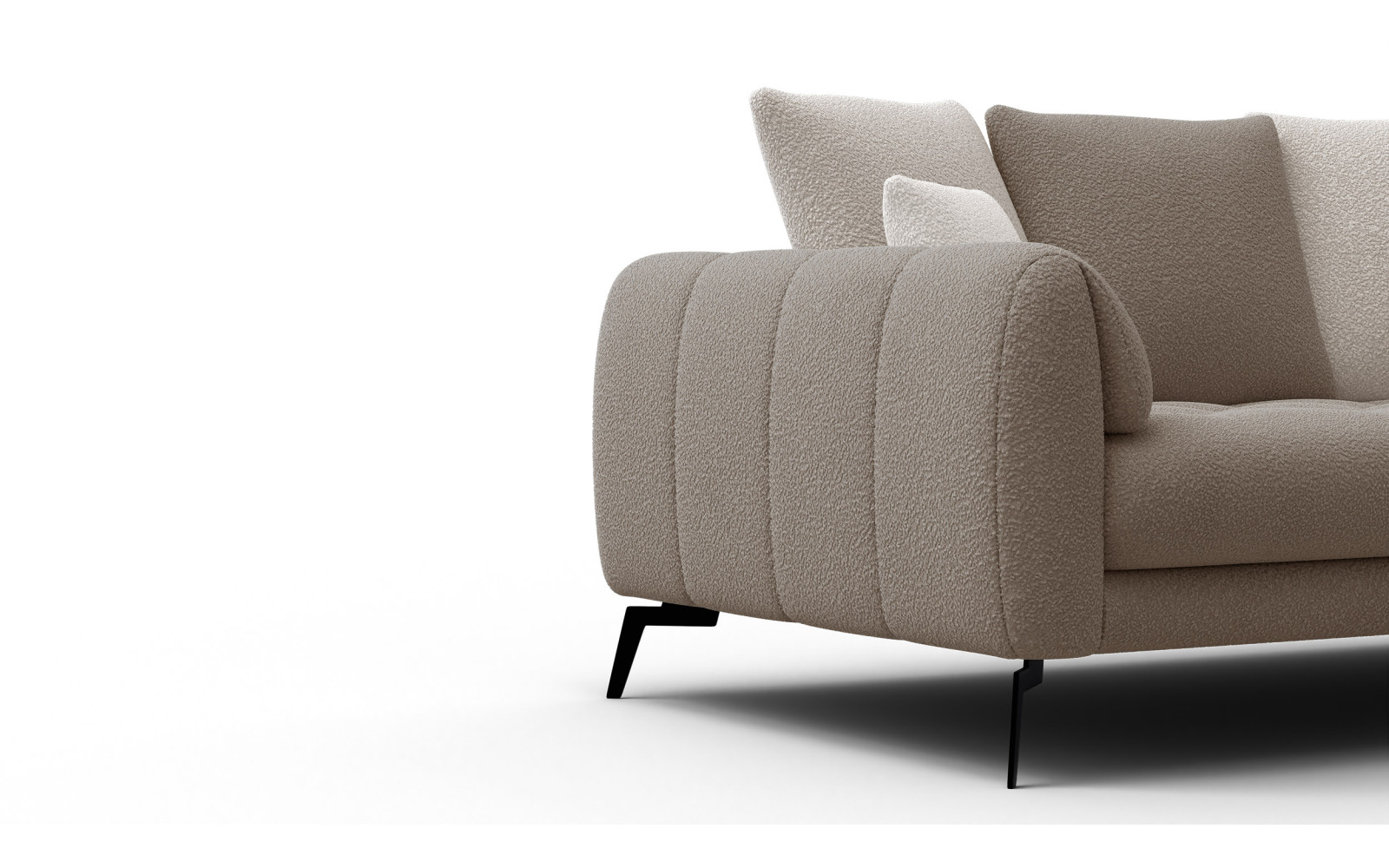 Sofa 2,5-Sitzer CALME, beige und écru