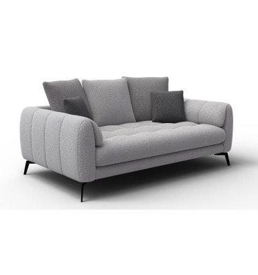Sofa 2,5-Sitzer CALME, hellgrau und dunkelgrau