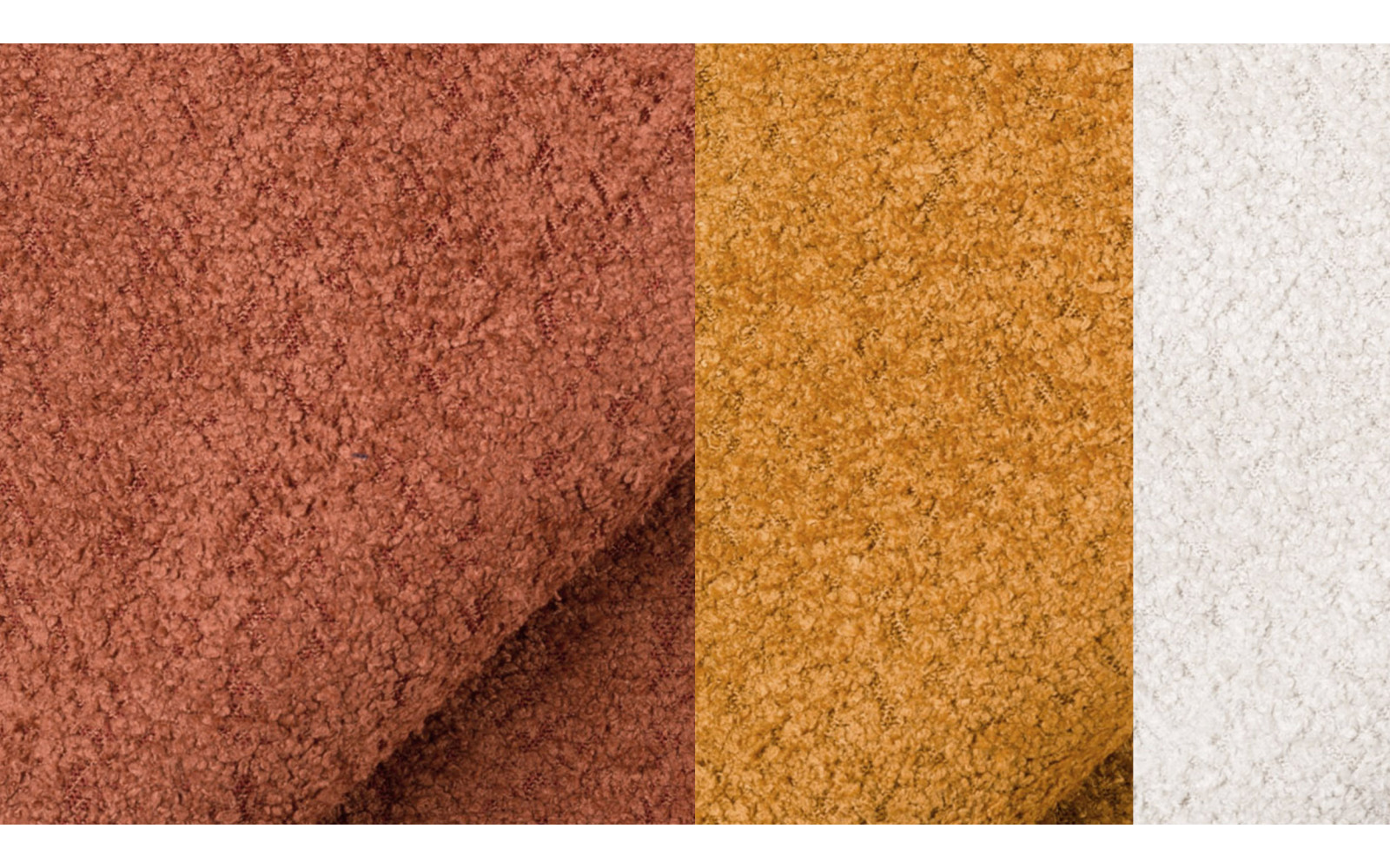 Sofa 2,5-Sitzer CALME, dunkelorange und écru