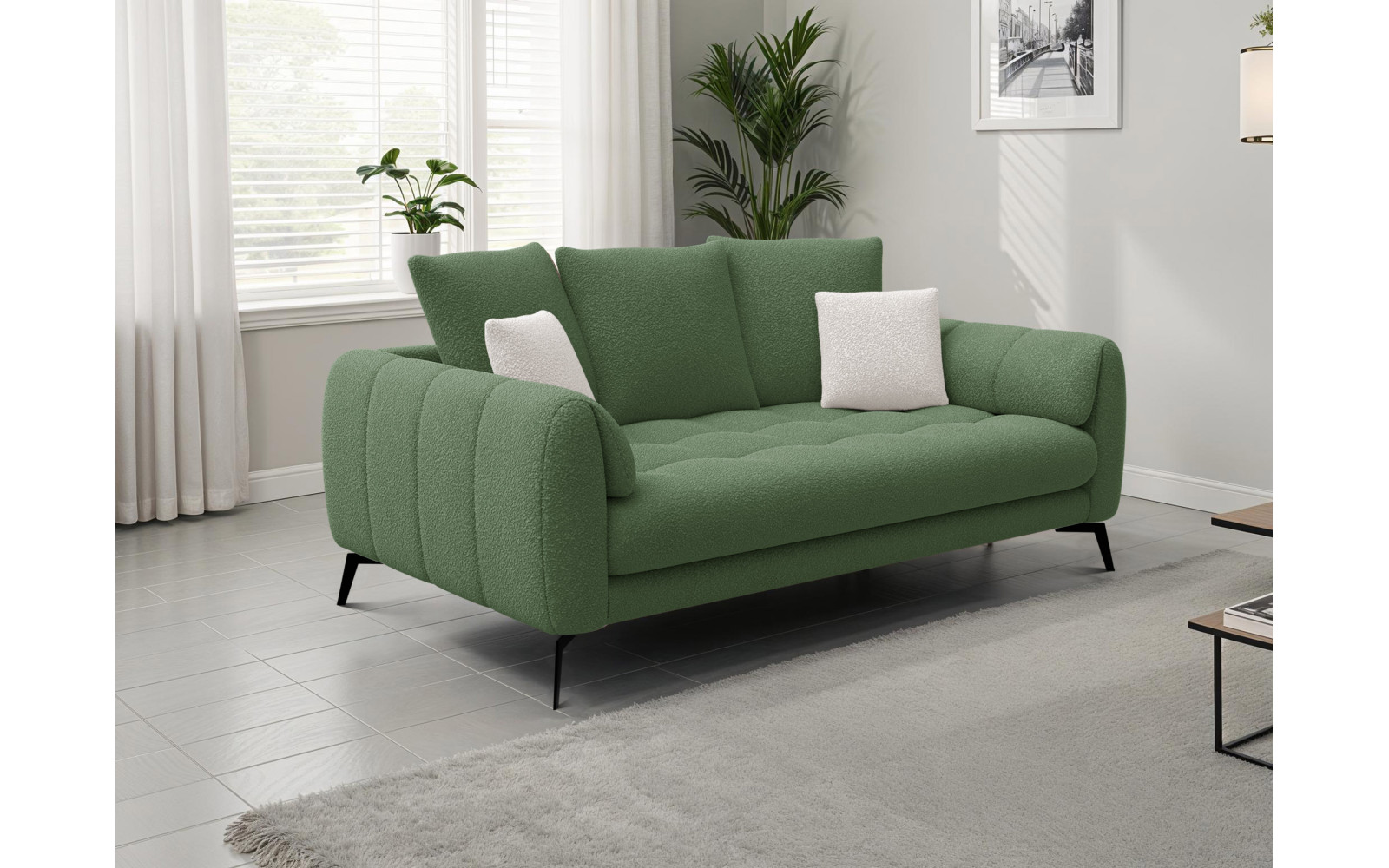 Sofa 2,5-Sitzer CALME, olive
