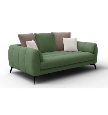 Sofa 2,5-Sitzer CALME, olive und beige