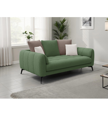 Sofa 2,5-Sitzer CALME, olive und beige
