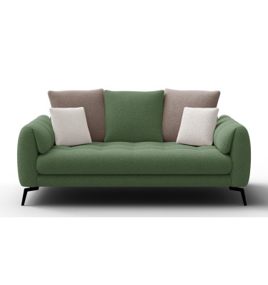Sofa 2,5-Sitzer CALME, olive und beige