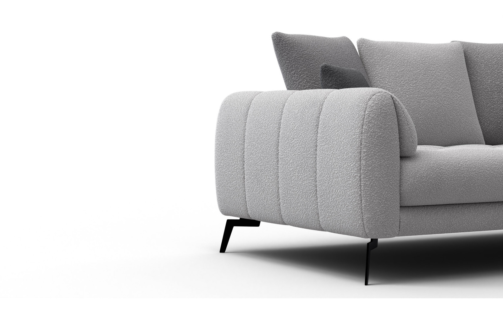 Sofa 2,5-Sitzer CALME, hellgrau und dunkelgrau