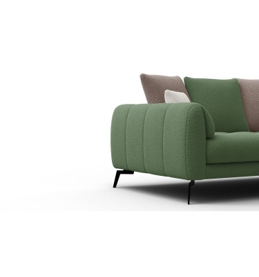 Sofa 2,5-Sitzer CALME, olive und beige
