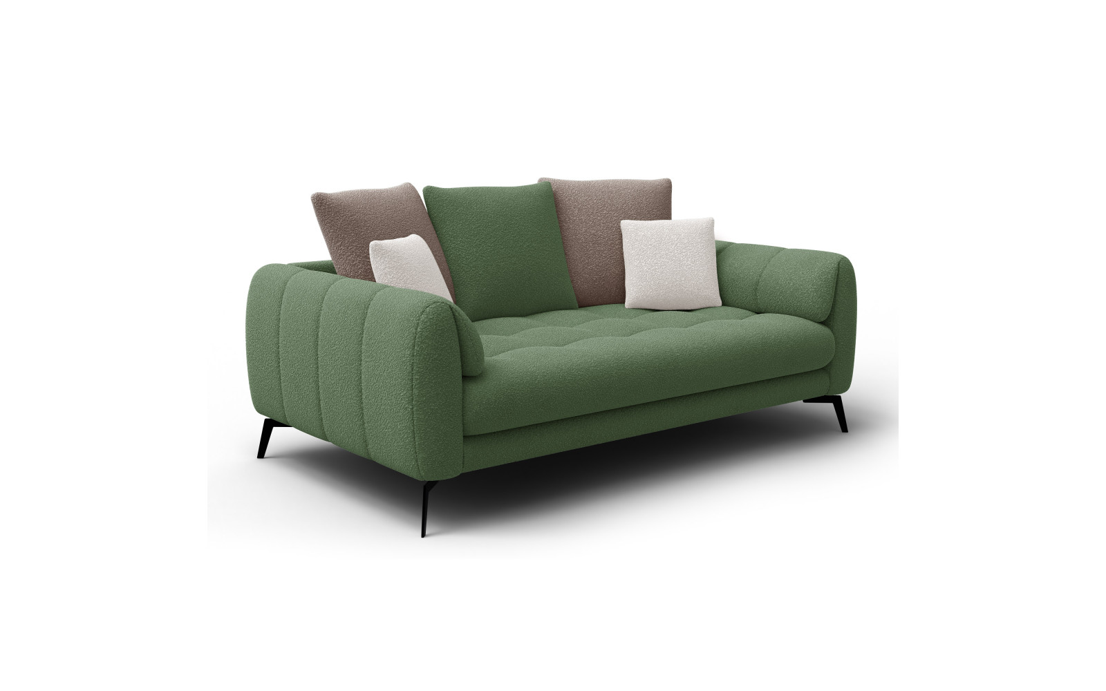 Sofa 2,5-Sitzer CALME, olive und beige